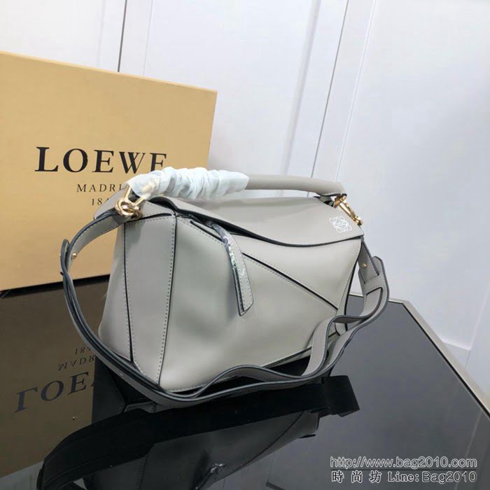 LOEWE羅意威 拼色熱銷款 puzzle bag 可折疊 牛皮手提肩背包 大小號 L0153  jdl1238